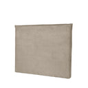 Cabecero tapizado ABREGO de líneas rectas en taupe, 180 cm de ancho