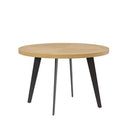 Mesa AMANDA Redonda Fija Roble/Negro | MB Mobles