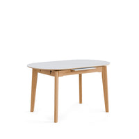 Mesa VELMA 140 Extensible Blanco/Roble
