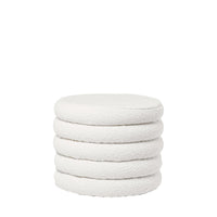 Puff HARRY de borreguito, Ø40,5 cm