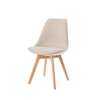 Silla MILENA de Polipropileno con Patas de Madera