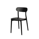 Silla GRETA, en negro, vista en perspectiva