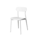 Silla GRETA, en blanco, vista en perspectiva