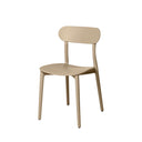 Silla GRETA, en beige, vista en perspectiva
