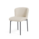 Silla Zoey con pata negra y tela antimanchas