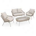 Conjunto SALONICA Sofá + 2 Sillones + Mesa Centro | MB Mobles