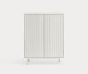 Mueble auxiliar alto SIERRA de 97 cm con 2 puertas y 2 cajones, en blanco – Teulat