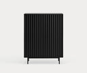 Mueble auxiliar alto SIERRA de 97 cm con 2 puertas y 2 cajones, en negro – Teulat