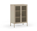 Mueble auxiliar TANA de 70 cm con 2 puertas de rejilla en color arena