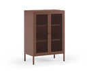 Mueble auxiliar TANA de 70 cm con 2 puertas de rejilla en color burdeos
