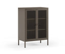 Mueble auxiliar TANA de 70 cm con 2 puertas de rejilla en color moca