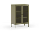 Mueble auxiliar TANA de 70 cm con 2 puertas de rejilla en color verde