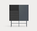 Mueble auxiliar alto NUBE de 120 cm con 1 puerta corredera y 4 cajones – Teulat