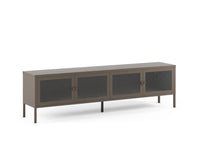 Mueble TV LUNA 160 cm con 4 puertas de cristal