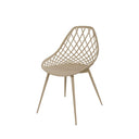 Silla JOSIE, en beige, vista en perspectiva