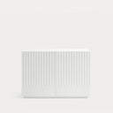 Cómoda DORIC de 100 cm con 2 puertas y 2 cajones, en blanco y crema – Teulat