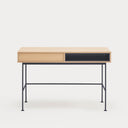 Escritorio YOKO de 120 cm con 1 cajón, en roble y gris antracita – Teulat