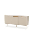 Aparador Bergen de 152 cm con tres puertas, vista frontal
