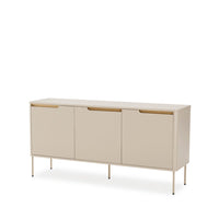 Aparador Bergen beige de 152 cm con 3 puertas