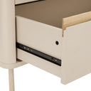 Cómoda Bergen de 3 cajones, detalle del interior del cajón
