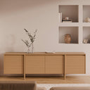 Mueble TV PACIFIC de 200 cm con 4 puertas, visto de cerca en el salón