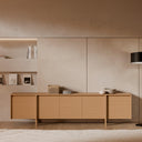 Mueble TV PACIFIC de 240 cm con 5 puertas, visto de cerca en el salón