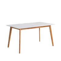 Mesa MARIE 140 Fija Blanco/Roble