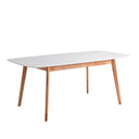 Mesa ENMA 120 Extensible Blanco/Roble | MB Mobles