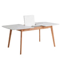 Mesa ENMA 120 Extensible Blanco/Roble | MB Mobles