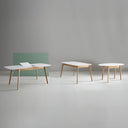 Mesa ENMA 120 Extensible Blanco/Roble | MB Mobles