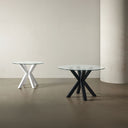 Mesa JADE Redonda Fija Cristal | MB Mobles