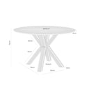 Mesa JADE Redonda Fija Cristal | MB Mobles