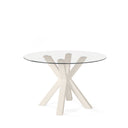 Mesa JADE Redonda Fija Cristal | MB Mobles