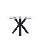 Mesa JADE Redonda Fija Cristal | MB Mobles