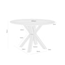 Mesa JADE Redonda Fija Cristal | MB Mobles