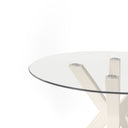 Mesa JADE Redonda Fija Cristal | MB Mobles