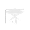 Croquis de medidas — Mesa MINERVA de 100 cm