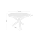 Croquis de medidas — Mesa MINERVA de 120 cm