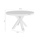 Croquis de medidas — Mesa BEVERLY de 120 cm