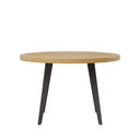 Mesa AMANDA Redonda Fija Roble/Negro | MB Mobles