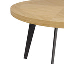 Mesa AMANDA Redonda Fija Roble/Negro | MB Mobles