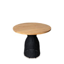 Mesa CHIARA Teca y Ratán | MB Mobles