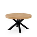 Mesa MILDRED Redonda Extensible Roble/Negro | MB Mobles