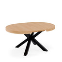 Mesa MILDRED Redonda Extensible Roble/Negro | MB Mobles