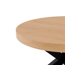 Mesa MILDRED Redonda Extensible Roble/Negro | MB Mobles