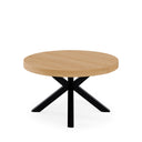Mesa MILDRED Redonda Extensible Roble/Negro | MB Mobles