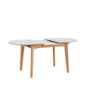 Mesa VELMA 140 Extensible Blanco/Roble | MB Mobles