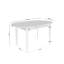 Mesa VELMA 140 Extensible Blanco/Roble | MB Mobles