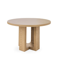 Mesa MAXINE 120 Redonda con Base de Planos Cruzados