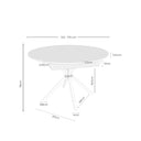 Mesa SUVI Redonda Extensible Porcelánica | MB Mobles